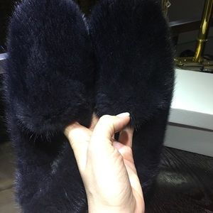 Moccasins, fur, mink
